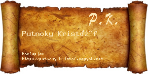 Putnoky Kristóf névjegykártya